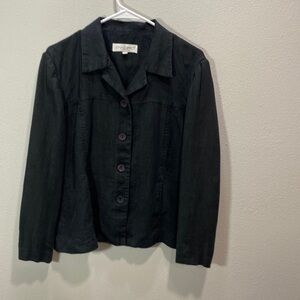 Sandro linen jacket blazer‎ black